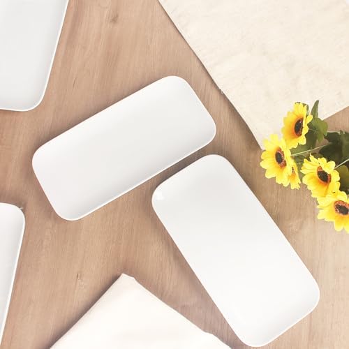 Serving Platters Set of 4, Rectangular Serving Plates, Serving Trays for Entertaining Party, Microwave, Oven, alternate view
