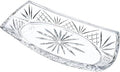 Serving Tray Platter, 12 x 5 Inch Oval, Dublin Collection Crystal in 12 x 5 Inch in Clear