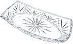 Serving Tray Platter, 12 x 5 Inch Oval, Dublin Collection Crystal in 12 x 5 Inch in Clear