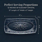 Serving Tray Platter, 12 x 5 Inch Oval, Dublin Collection Crystal in 12 x 5 Inch in Clear, alternate view 2