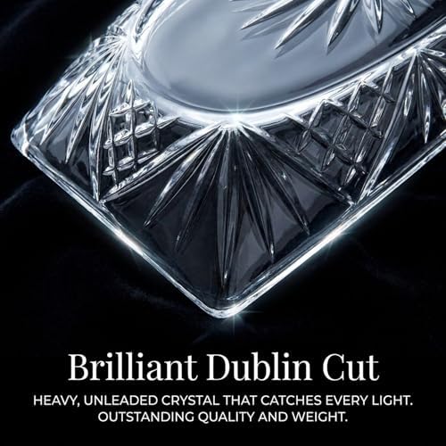 Serving Tray Platter, 12 x 5 Inch Oval, Dublin Collection Crystal in 12 x 5 Inch in Clear, alternate view 3