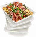 Serving Tray Platter,16'' x 11'' 6 Pcs Food Tray for Veggie Fruit Snack Dessert Cookie, Food Trays for Party