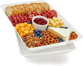 Serving Tray Platter,17.5'' x 11.5'' 2 Pcs Food Tray for Veggie Fruit Snack Dessert Cookie, Food Trays for Party