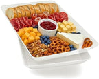 Serving Tray Platter,17.5'' x 11.5'' 2 Pcs Food Tray for Veggie Fruit Snack Dessert Cookie, Food Trays for Party