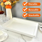 Serving Tray Platter, 2 Pcs Food Tray for Veggie Fruit Snack Dessert Cookie, Food Trays for Party Supplies, alternate view 7