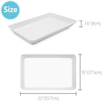 Serving Tray Platter, 22'' x 15'' x 1.6'', 2 Pcs Food Tray for Veggie Fruit Snack Dessert Cookie Cheese, Food, alternate view