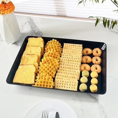 Serving Tray Platter, 3 Pcs Food Tray for Veggie Fruit Snack Dessert Cookie Cheese, Food Trays for Party, alternate view 2