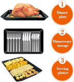 Serving Tray Platter, 5 Pcs Food Tray for Veggie Fruit Snack Dessert Cookie Cheese, Food Trays for Party, alternate view 7