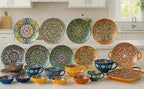 Serving Tray with Handles Rectangular Serving Platter Ceramic Extra Large Plates & Dishes Rectangle (Sunset, alternate view 2