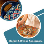 Serving Tray with Handles Rectangular Serving Platter Ceramic Extra Large Plates & Dishes Rectangle (Sunset, alternate view 5