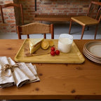 Serving Tray Wooden Rectangle Dinner Food Bed Lab Tray Small in Large Size in Beige, alternate view 4