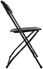 Set of 10, Black Plastic Folding Chair Steel Frame Commercial High Capacity Event Chair Lightweight Set for, alternate view 6