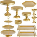 Set of 10 Cake Stand, Metal Cupcake Stand Set with Multiple Combination Styles, Dessert Plate Cake Serving Tray