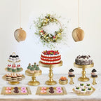 Set of 10 Cake Stand, Metal Cupcake Stand Set with Multiple Combination Styles, Dessert Plate Cake Serving Tray, alternate