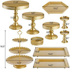 Set of 10 Cake Stand, Metal Cupcake Stand Set with Multiple Combination Styles, Dessert Plate Cake Serving Tray, alternate