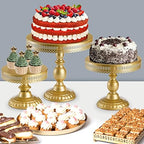 Set of 10 Cake Stand, Metal Cupcake Stand Set with Multiple Combination Styles, Dessert Plate Cake Serving Tray, alternate