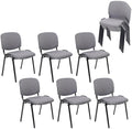 Set of 10 Stackable Waiting Room Chairs, Armless No Wheels Reception Chair with Upholstered Seat, Guest Chairs