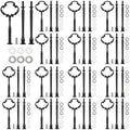 Set of 15 Tiered Tray Hardware Kit, Black Sunflower in BLACK