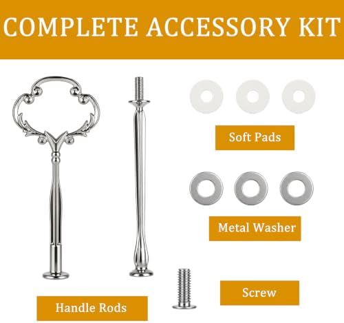 Set of 15 Tiered Tray Hardware Kit, Silver in SLIVER, alternate view 5