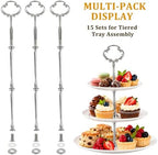 Set of 15 Tiered Tray Hardware Kit, Silver in SLIVER, alternate view 6