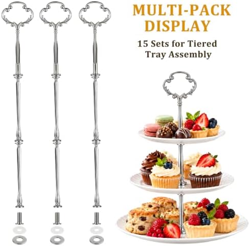 Set of 15 Tiered Tray Hardware Kit, Silver in SLIVER, alternate view 6