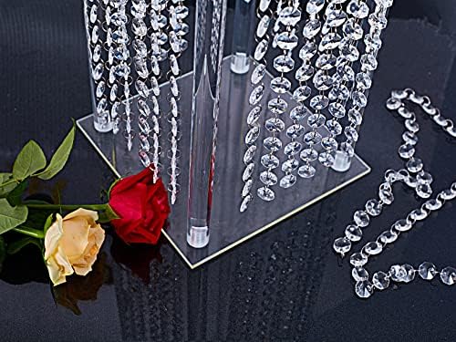 Set of 2 Acrylic Vases, Wedding Centerpieces for Table, Clear Columnar Flower Stands, Flower Display Racks, Tall, alternate