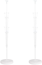Set of 2 Balloon Column Kit with Stand, Base, Pole for Party Decor in 2 Count (Pack of 1) in White