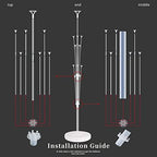 Set of 2 Balloon Column Kit with Stand, Base, Pole for Party Decor in 2 Count (Pack of 1) in White, alternate view 4