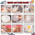 Set of 2 Balloon Column Kit with Stand, Base, Pole for Party Decor in 2 Count (Pack of 1) in White, alternate view 5