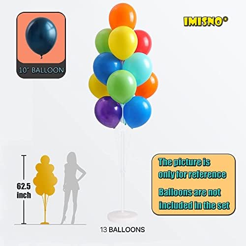 Set of 2 Balloon Column Kit with Stand, Base, Pole for Party Decor in 2 Count (Pack of 1) in White, alternate view 7