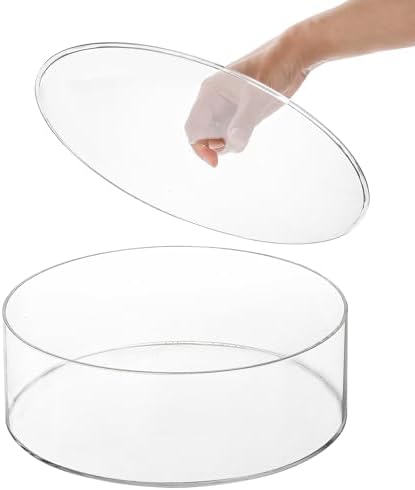 Set of 2 Clear Acrylic Fillable Cake Stand, Cake Tier Display Stand Cupcake Stand, 12 Inch & 8 Inch Round, alternate view 4