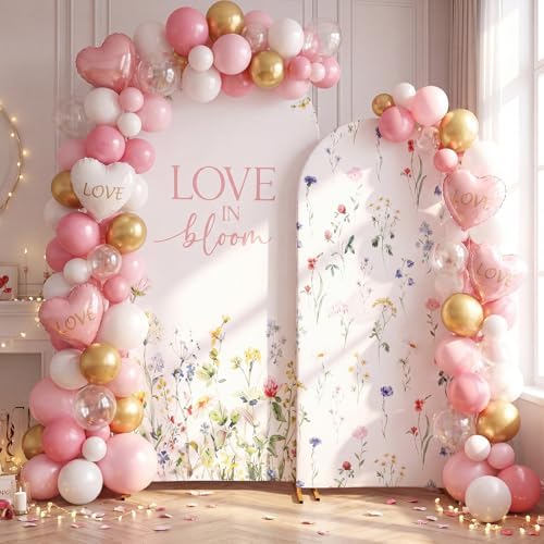 Set of 2 Love in Bloom Bridal Arch Backdrop Love in Bloom Bridal Shower Decorations Wildflower Wedding