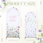 Set of 2 Love in Bloom Bridal Arch Backdrop Love in Bloom Bridal Shower Decorations Wildflower Wedding, alternate view 3