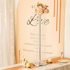 Set of 2 Luxurious Crystal Flower Stand Wedding Centerpieces on Floor Tall Metal Flower Arrangement Stand, alternate view 2