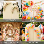 Set of 2 Metal Arch Backdrop Stands with Beige Covers, 6/7.2FT, alternate view 6