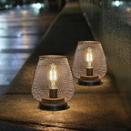 Set of 2 Metal Cage LED Lantern Battery Powered Cordless Accent Light with LED Great for Weddings Parties Patio, alternate