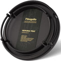 Set of 2 Round Serving Trays Black Decorative Tray(Black) in Black