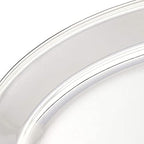 Set of 2 Stainless Steel 14” Oval Platter- Serving Platters for Appetizer Snack Fruit Cup Cake Server Tray, alternate view 6