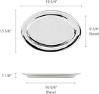 Set of 2 Stainless Steel 20” Oval Platter- Serving Platters for Appetizer Snack Fruit Cup Cake Server Tray, alternate view 3