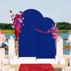 Set of 2 Stretchy Arch Backdrop Covers, Royal Blue, 6FT/7.2FT in Royal Blue, alternate view 2