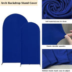 Set of 2 Stretchy Arch Backdrop Covers, Royal Blue, 6FT/7.2FT in Royal Blue, alternate view 4