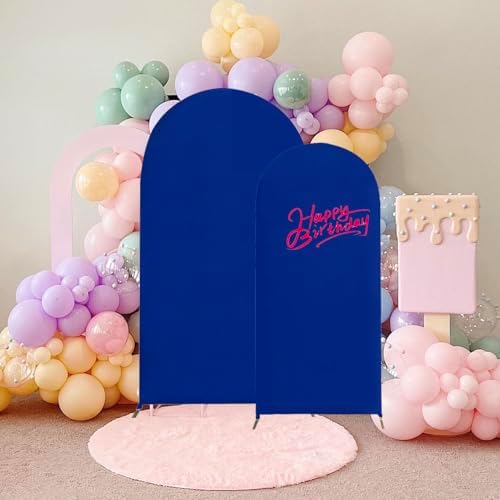 Set of 2 Stretchy Arch Backdrop Covers, Royal Blue, 6FT/7.2FT in Royal Blue, alternate view 7