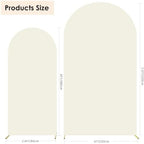 Set of 2 Wedding Stretchy Arch Backdrop Cover, Ivory,6FT/7.2FT in Ivory, alternate view 3