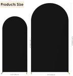 Set of 2 Wedding Stretchy Arch Backdrop Covers, Black, 6FT/7.2FT in Black, alternate view 3