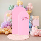Set of 2 Wedding Stretchy Arch Backdrop Covers, Pink, 6FT/7.2FT in Pink, alternate view 7