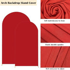 Set of 2 Wedding Stretchy Arch Backdrop Covers, Red, 6FT/7.2FT in Red, alternate view 4