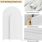 Set of 2 Wedding Stretchy Arch Backdrop Covers, White, 6FT/7.2FT in White, alternate view 4