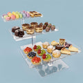 Set of 3 Acrylic Cupcake Stand, 3 Tiered Party Serving Tray, Clear Rectangular Dessert Display, Heavy Duty