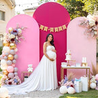 Set of 3 Arch Backdrop Covers(6ft, 5ft, 4ft) - Premium Stretchy Spandex Backdrop Arch Stand Cover for Baby, alternate view 3