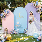 Set of 3 Arch Backdrop Covers(6ft, 5ft, 4ft) - Premium Stretchy Spandex Backdrop Arch Stand Cover for Baby, alternate view 4